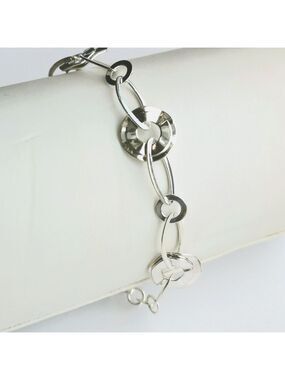 Nwt sterling silver link disc bracelet